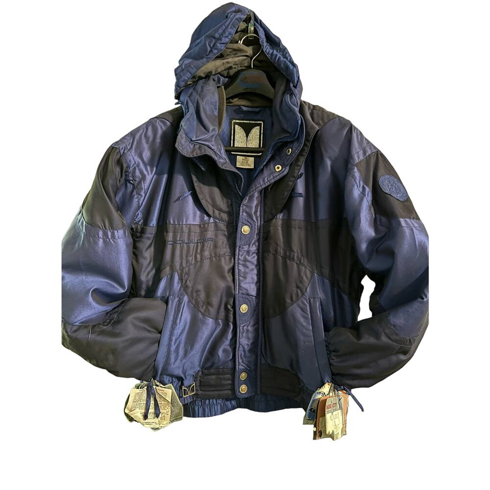 Couloir Gore-Tex Ski Jacket Mens Size 40 Vintage Loaded w/ Features Black & Blue